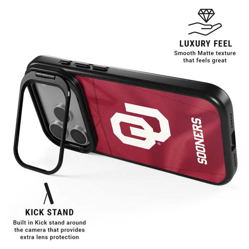University of Oklahoma Red Jersey iPhone 17 Pro Kickstand Case