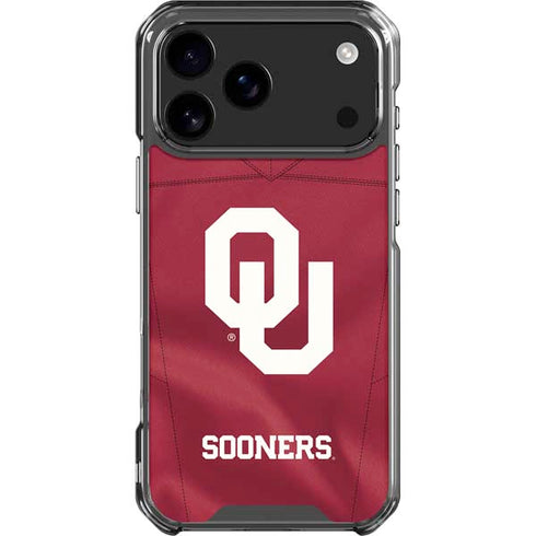 University of Oklahoma Red Jersey iPhone 17 Pro Max Clear Case