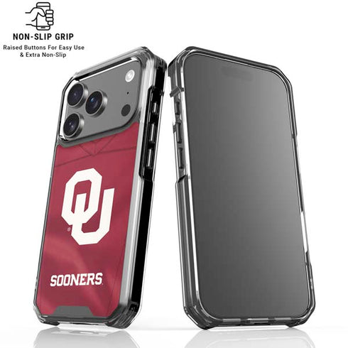University of Oklahoma Red Jersey iPhone 18 Pro Clear Case