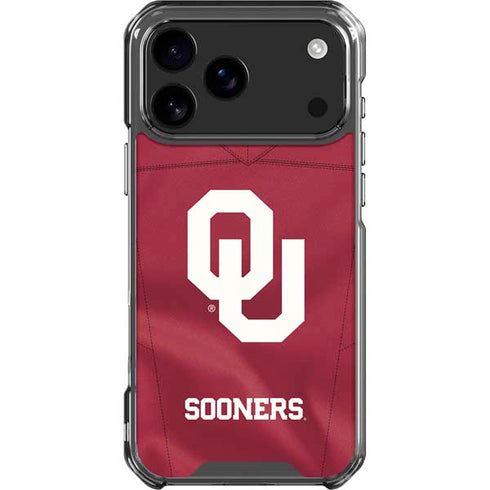 University of Oklahoma Red Jersey iPhone 18 Pro Max Clear Case