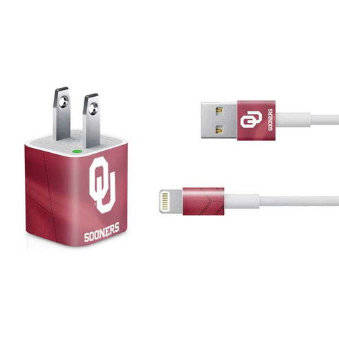 University of Oklahoma Red Jersey iPhone Charger (5W USB) Skin