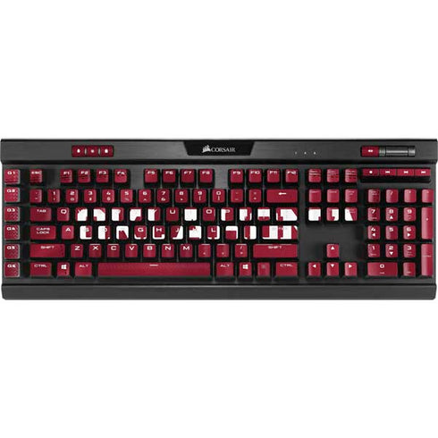 University of Oklahoma Red Jersey K95 RGB PLATINUM Mechanical Gaming Keyboard Skin