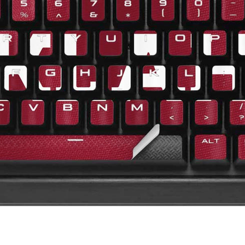 University of Oklahoma Red Jersey K95 RGB PLATINUM Mechanical Gaming Keyboard Skin