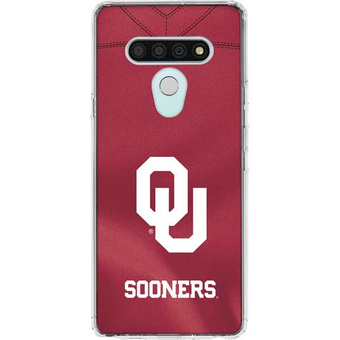 University of Oklahoma Red Jersey LG Stylo 6 Clear Case