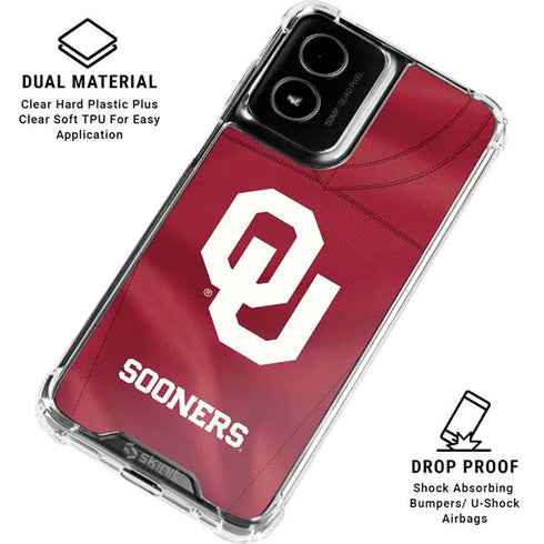 University of Oklahoma Red Jersey Moto G Power 5G (2024) Clear Case