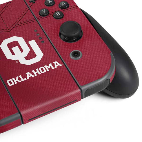 University of Oklahoma Red Jersey Nintendo Switch (2017-2021) Joy-Con Controller Skin
