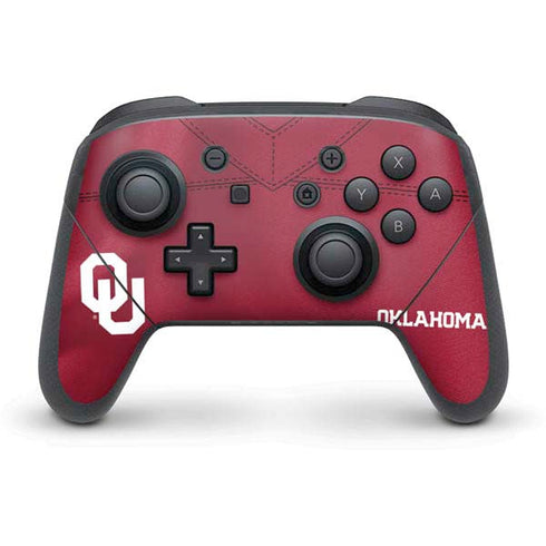 University of Oklahoma Red Jersey Nintendo Switch Pro Controller Skin