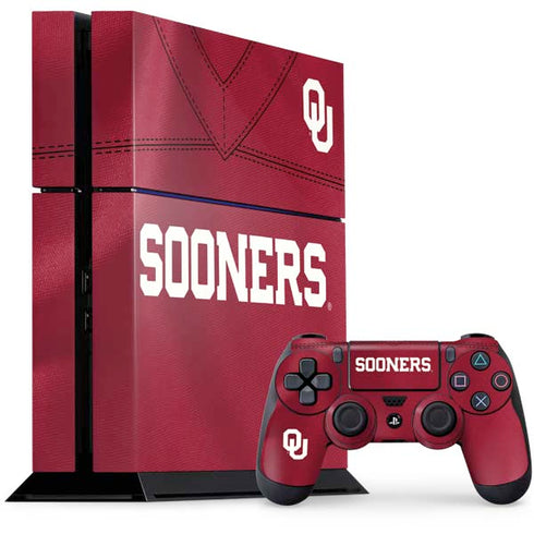 University of Oklahoma Red Jersey PS4 Console and Controller Bundle Skin