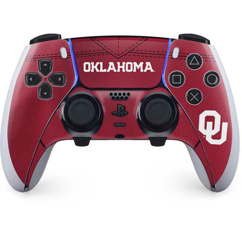 University of Oklahoma Red Jersey PS5 DualSense Edge Pro Controller Skin