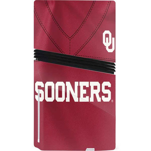 University of Oklahoma Red Jersey PS5 Pro Disk Bundle Skin