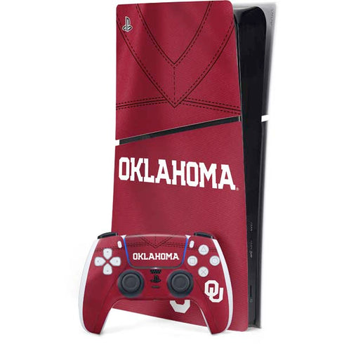 University of Oklahoma Red Jersey PS5 Slim Digital Edition Bundle Skin
