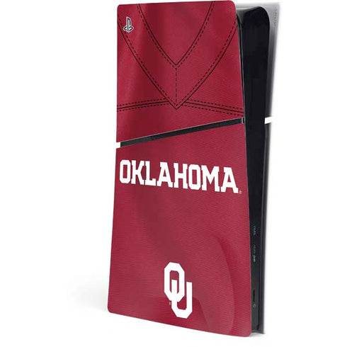 University of Oklahoma Red Jersey PS5 Slim Digital Edition Console Skin