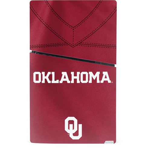 University of Oklahoma Red Jersey PS5 Slim Digital Edition Console Skin