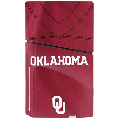 University of Oklahoma Red Jersey PS5 Slim Disk Console Skin