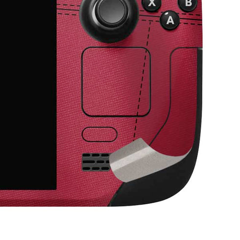 University of Oklahoma Red Jersey Steam Deck Handheld Gaming Computer OLED Skin