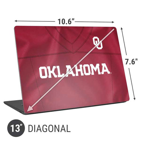 University of Oklahoma Red Jersey Universal Laptop 13in (10.6 x 7.6in) Skin
