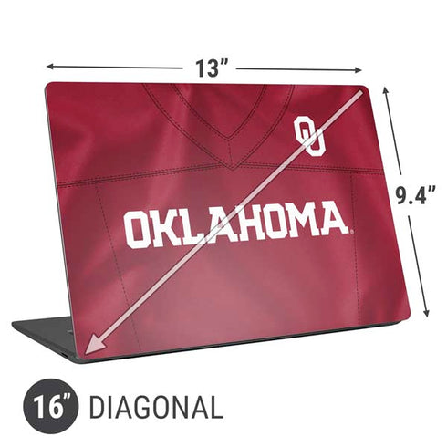 University of Oklahoma Red Jersey Universal Laptop 16in (13 x 9.4in) Skin