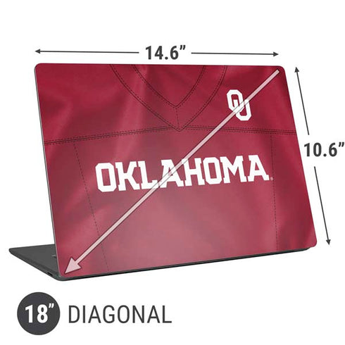 University of Oklahoma Red Jersey Universal Laptop 18in (14.6 x 10.6in) Skin