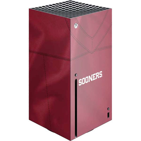 University of Oklahoma Red Jersey Xbox Series X Console Skin