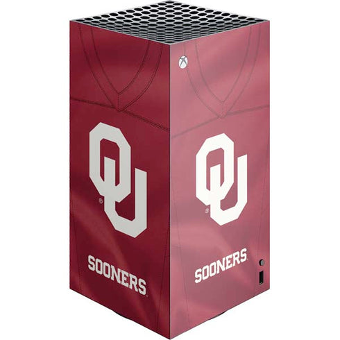 University of Oklahoma Red Jersey XBox Series X Digital Edition Console Skin