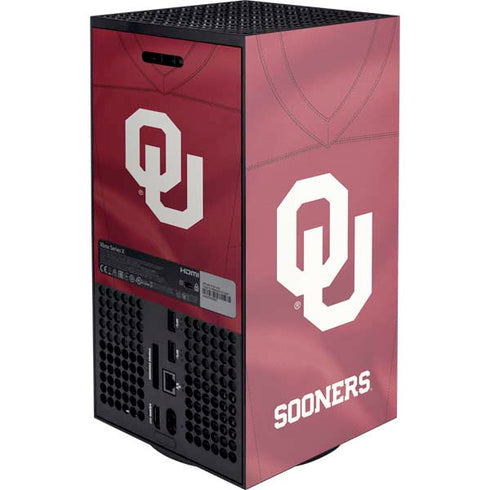 University of Oklahoma Red Jersey XBox Series X Digital Edition Console Skin