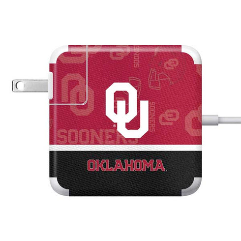 University of Oklahoma Split Jersey 85W Power Adapter (15 and 17 inch MacBook Pro Charger) Skin