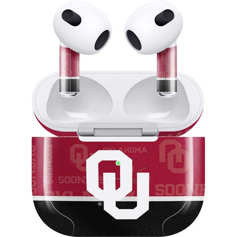 University of Oklahoma Split Jersey Apple AirPods (3rd Gen 2021) Skin