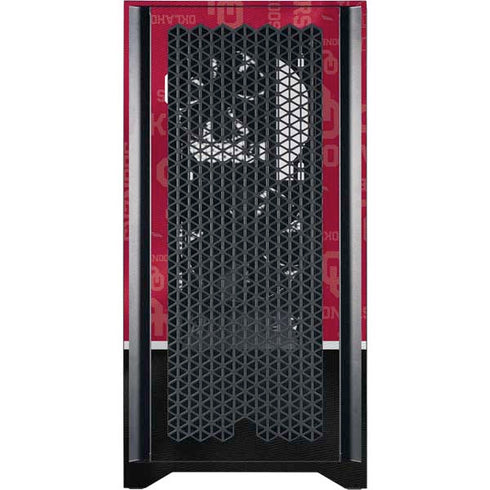 University of Oklahoma Split Jersey Corsair 4000D Tempered Glass Mid-Tower ATX Case Skin