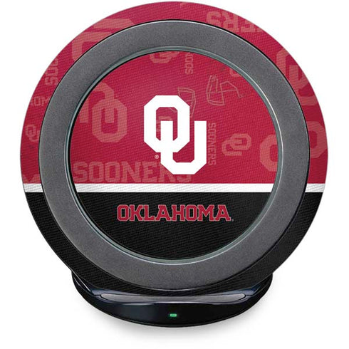 University of Oklahoma Split Jersey Fast Charge Wireless Charging Stand Skin