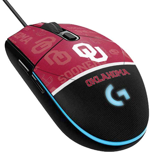 University of Oklahoma Split Jersey G203 Prodigy RGB Wired Gaming Mouse Skin