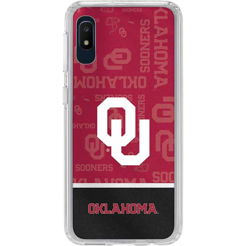 University of Oklahoma Split Jersey Galaxy A10e Clear Case