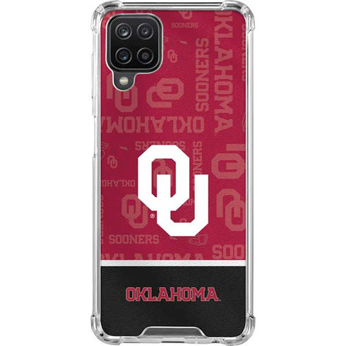 University of Oklahoma Split Jersey Galaxy A12 Clear Case