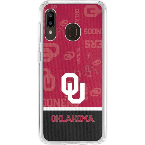University of Oklahoma Split Jersey Galaxy A20 Clear Case