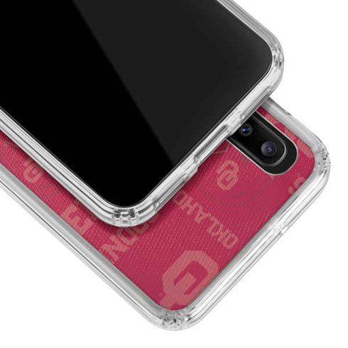 University of Oklahoma Split Jersey Galaxy A20 Clear Case