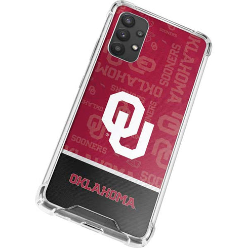University of Oklahoma Split Jersey Galaxy A32 5G Clear Case