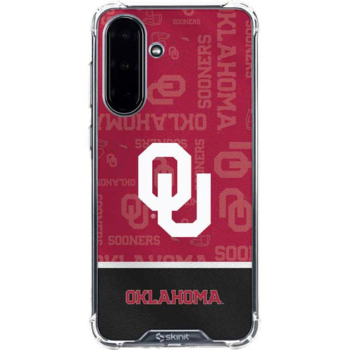 University of Oklahoma Split Jersey Galaxy A36 5G Clear Case
