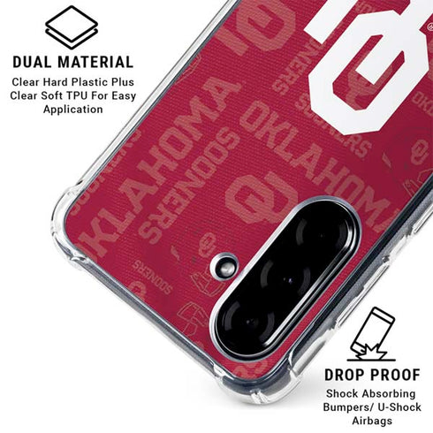 University of Oklahoma Split Jersey Galaxy A36 5G Clear Case