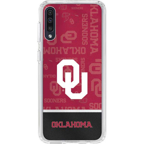 University of Oklahoma Split Jersey Galaxy A50 Clear Case