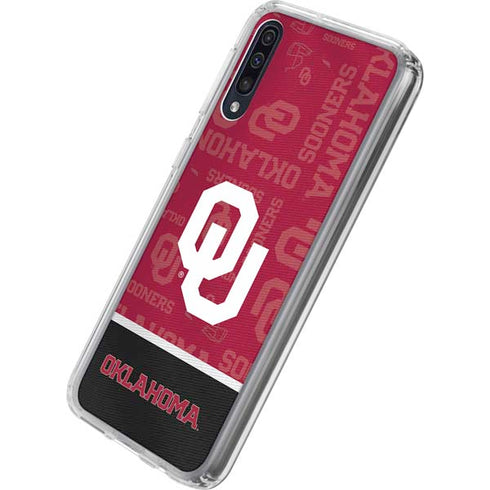 University of Oklahoma Split Jersey Galaxy A50 Clear Case