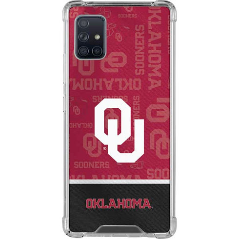 University of Oklahoma Split Jersey Galaxy A51 5G Clear Case