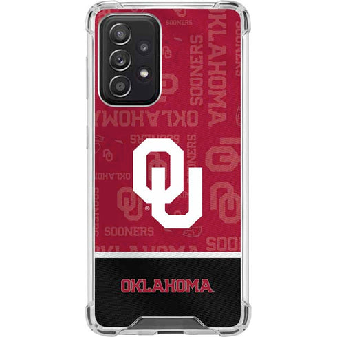University of Oklahoma Split Jersey Galaxy A52 5G Clear Case