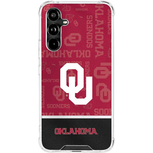 University of Oklahoma Split Jersey Galaxy A54 5G Clear Case