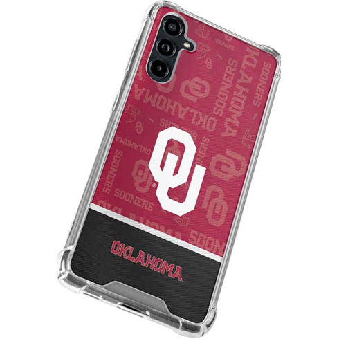 University of Oklahoma Split Jersey Galaxy A54 5G Clear Case