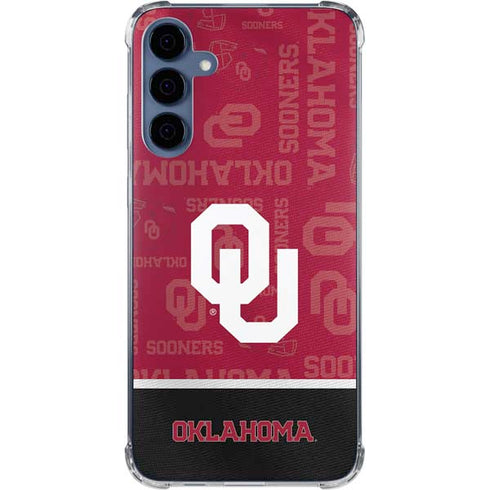 University of Oklahoma Split Jersey Galaxy A55 5G Clear Case