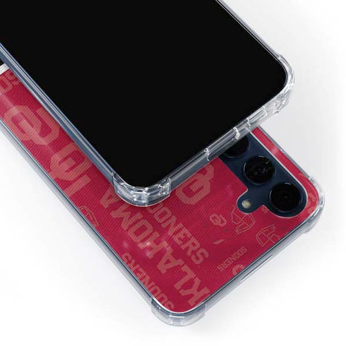 University of Oklahoma Split Jersey Galaxy A55 5G Clear Case