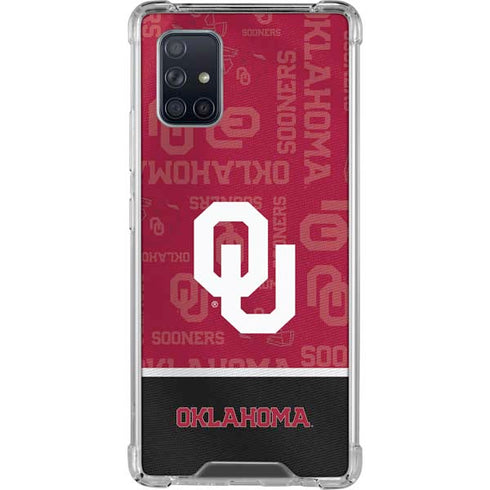 University of Oklahoma Split Jersey Galaxy A71 5G Clear Case