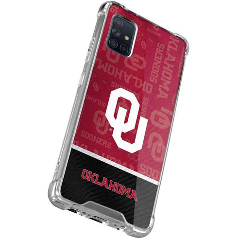 University of Oklahoma Split Jersey Galaxy A71 5G Clear Case
