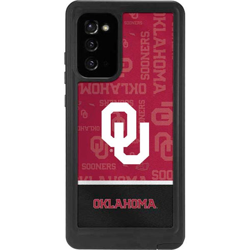 University of Oklahoma Split Jersey Galaxy Note20 5G Waterproof Case