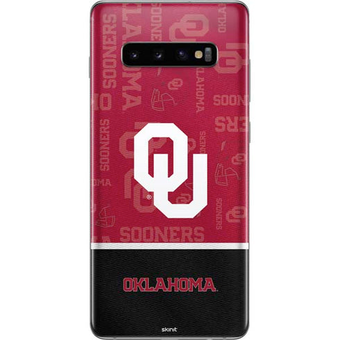 University of Oklahoma Split Jersey Galaxy S10 Plus Skin
