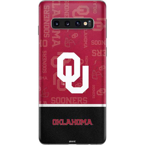 University of Oklahoma Split Jersey Galaxy S10 Skin